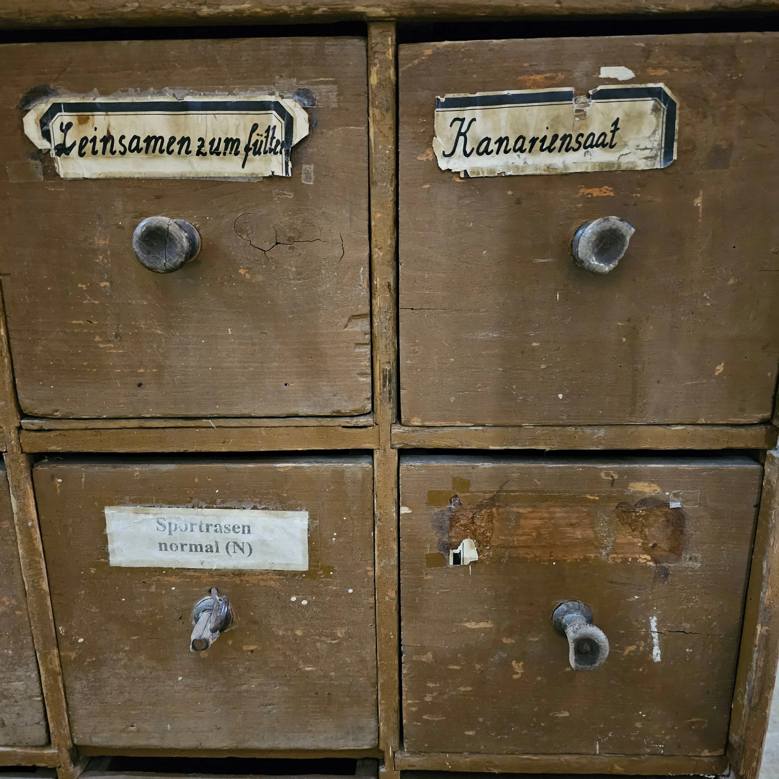 Antique 38 Drawer German Apothecary Counter/Cabinet