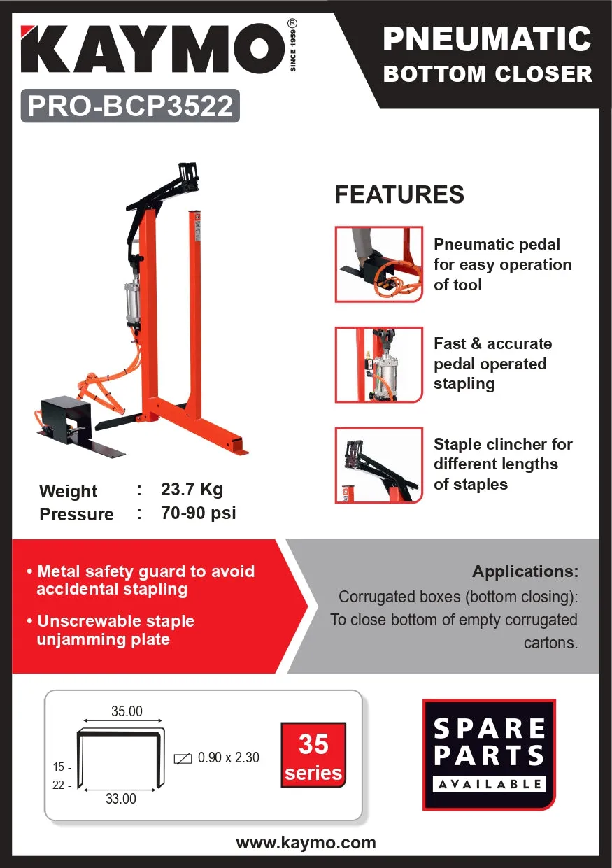 BOTTOM CLOSER PNEUMATIC KAYMO PRO-3522