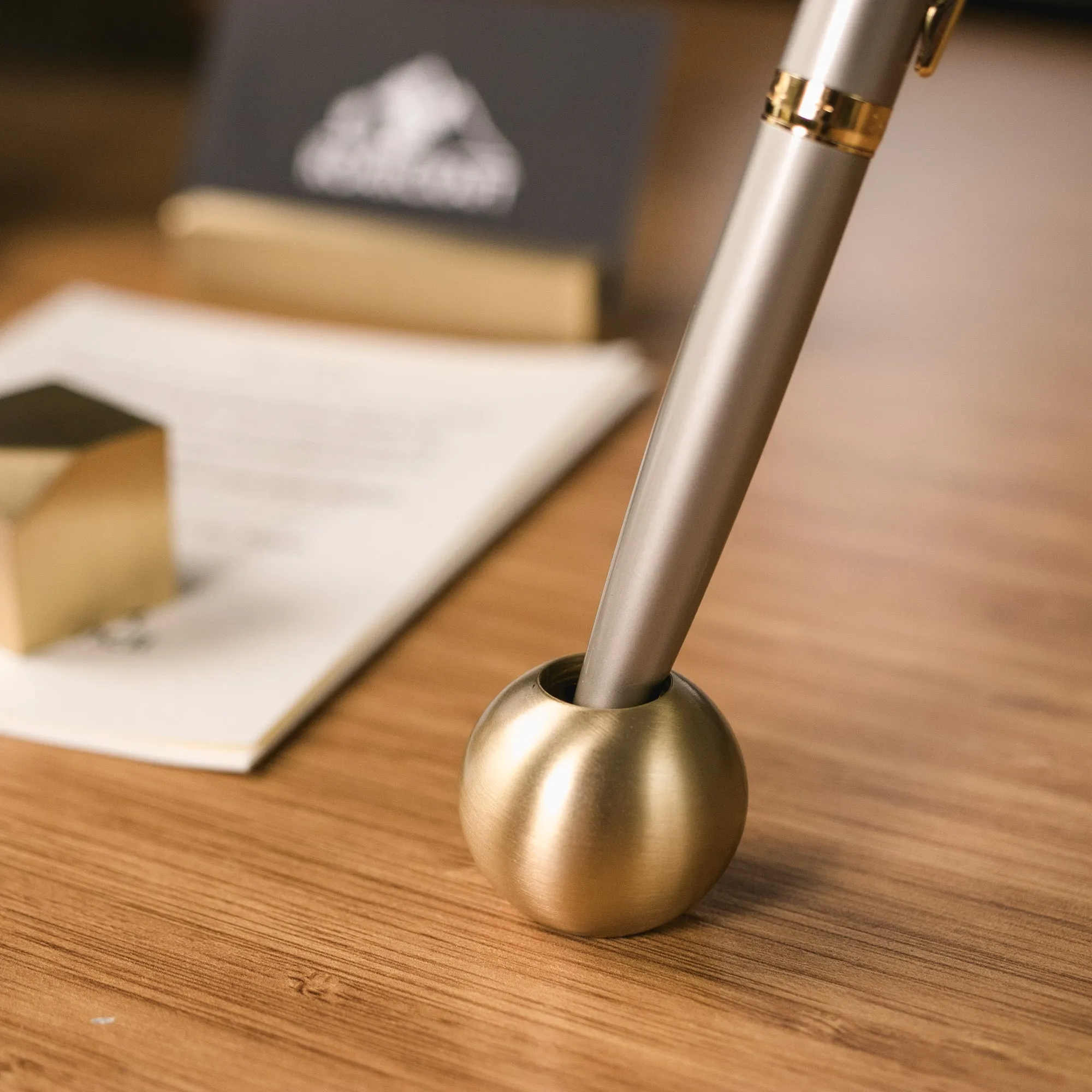 Brass Office Set - Set of 4 in Wooden Gift Box