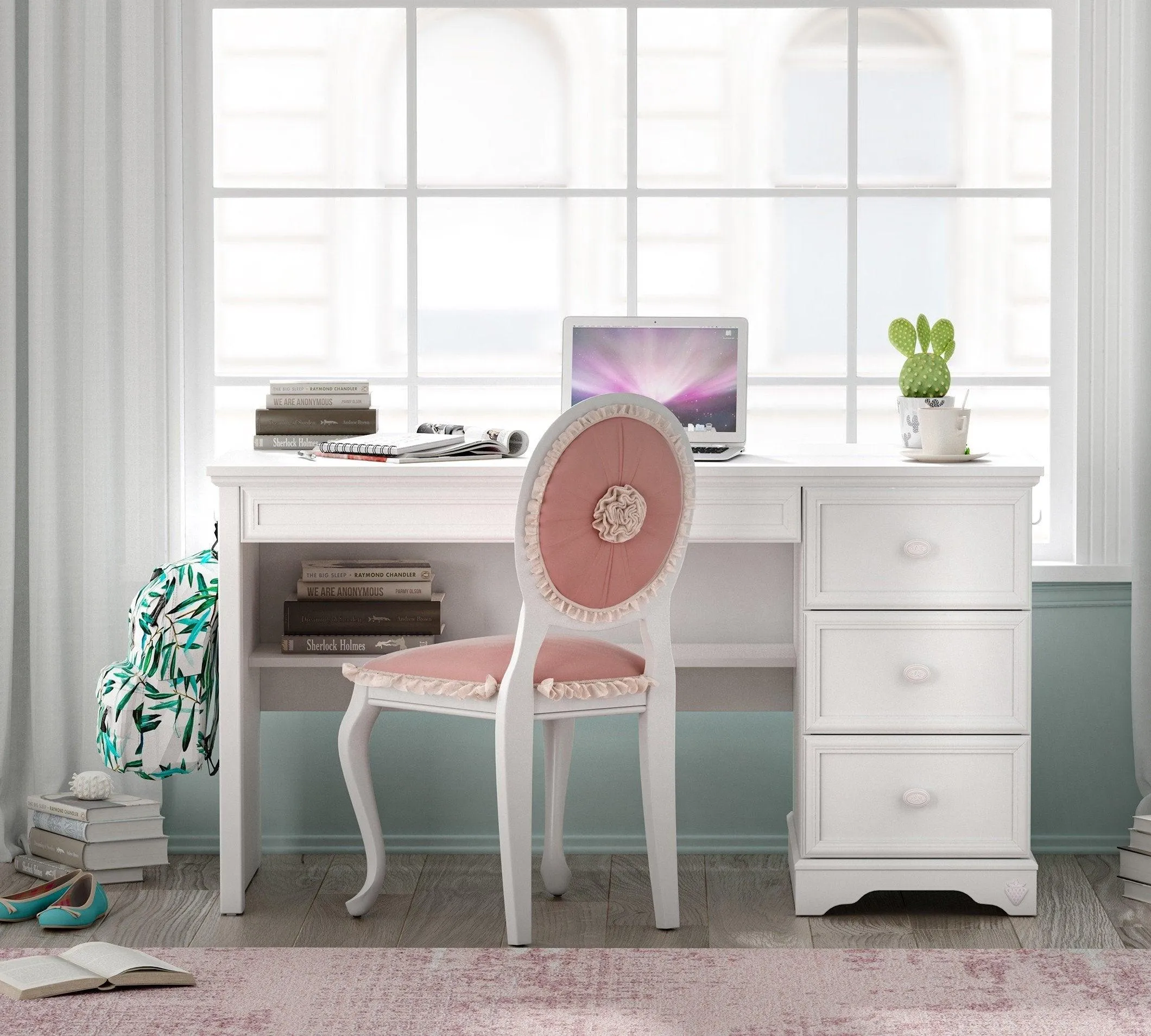 Cilek Rustic White Study Desk
