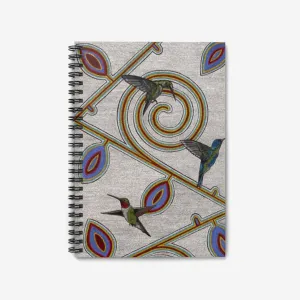 Feathered Garden Spiral Notebook