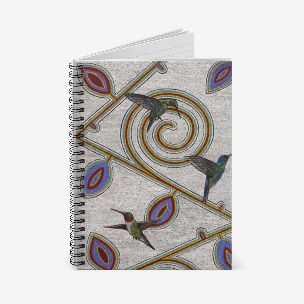 Feathered Garden Spiral Notebook