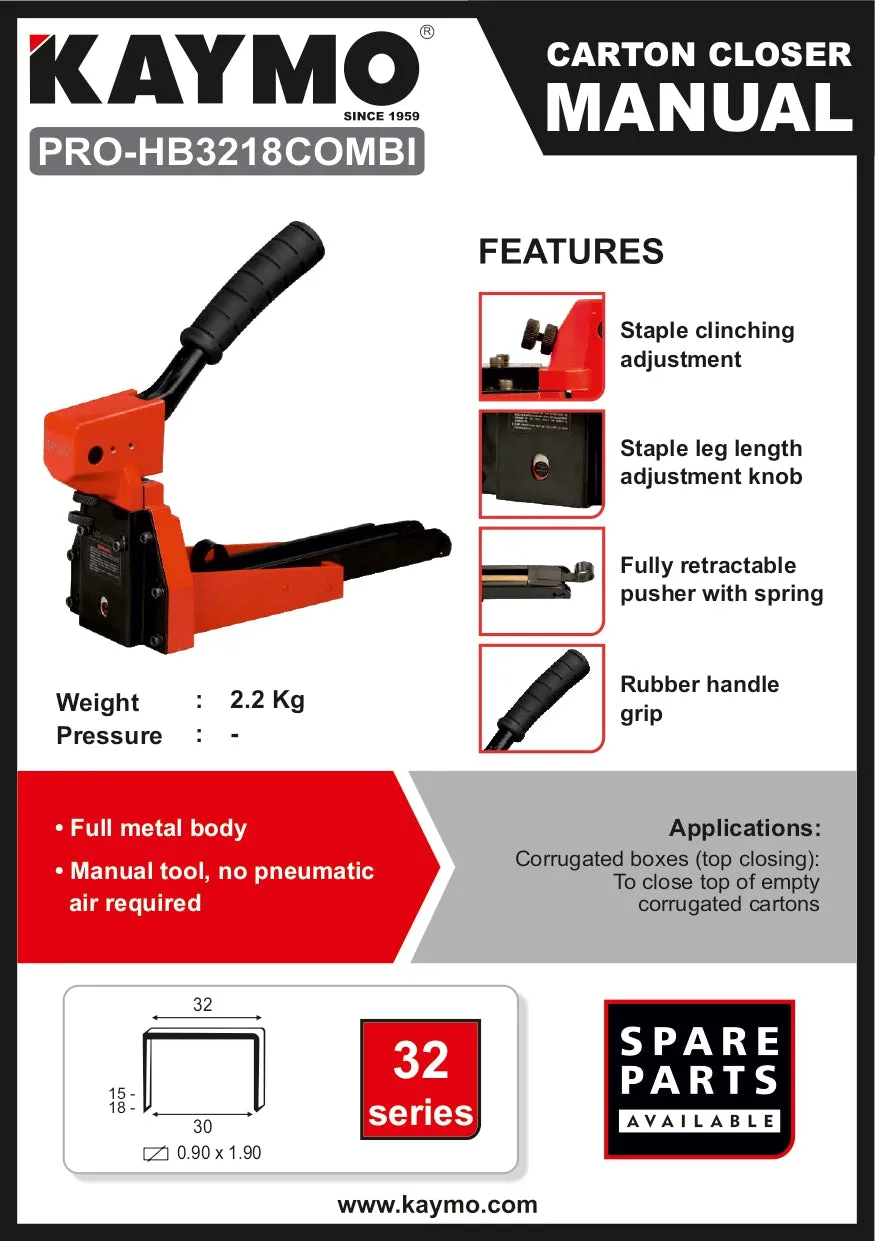 HAND BOXER KAYMO PRO-3218 COMBI 15/18
