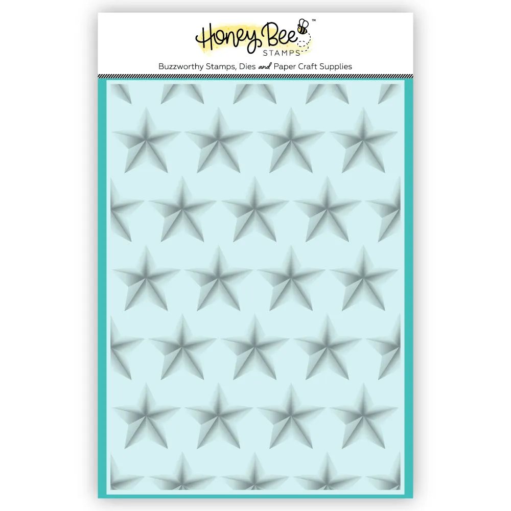 HONEY BEE STAMPS: Star Spangled | 3D Embossing Folder