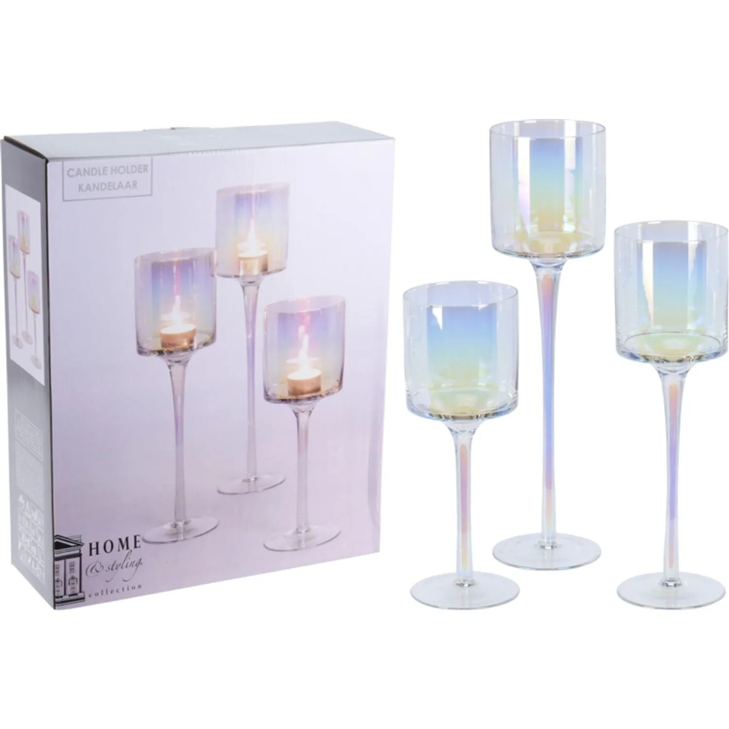 Koopman Set of 3 Candle Holders