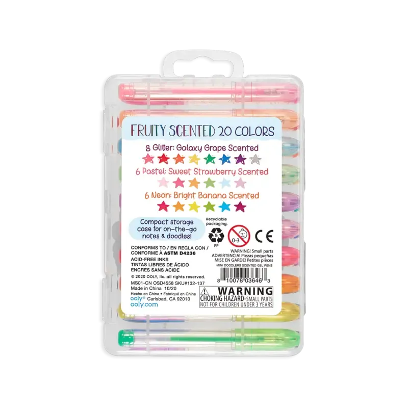 mini doodlers scented gel pens - set of 20