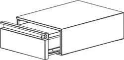 Production Basics 8606 RTW Series 6" Drawer for Workstations, 17"D x 14"W