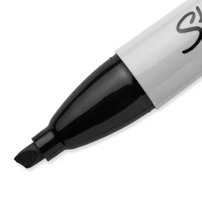 Sharpie Chisel Tip Black Ink Permanent Marker 2 Pieces