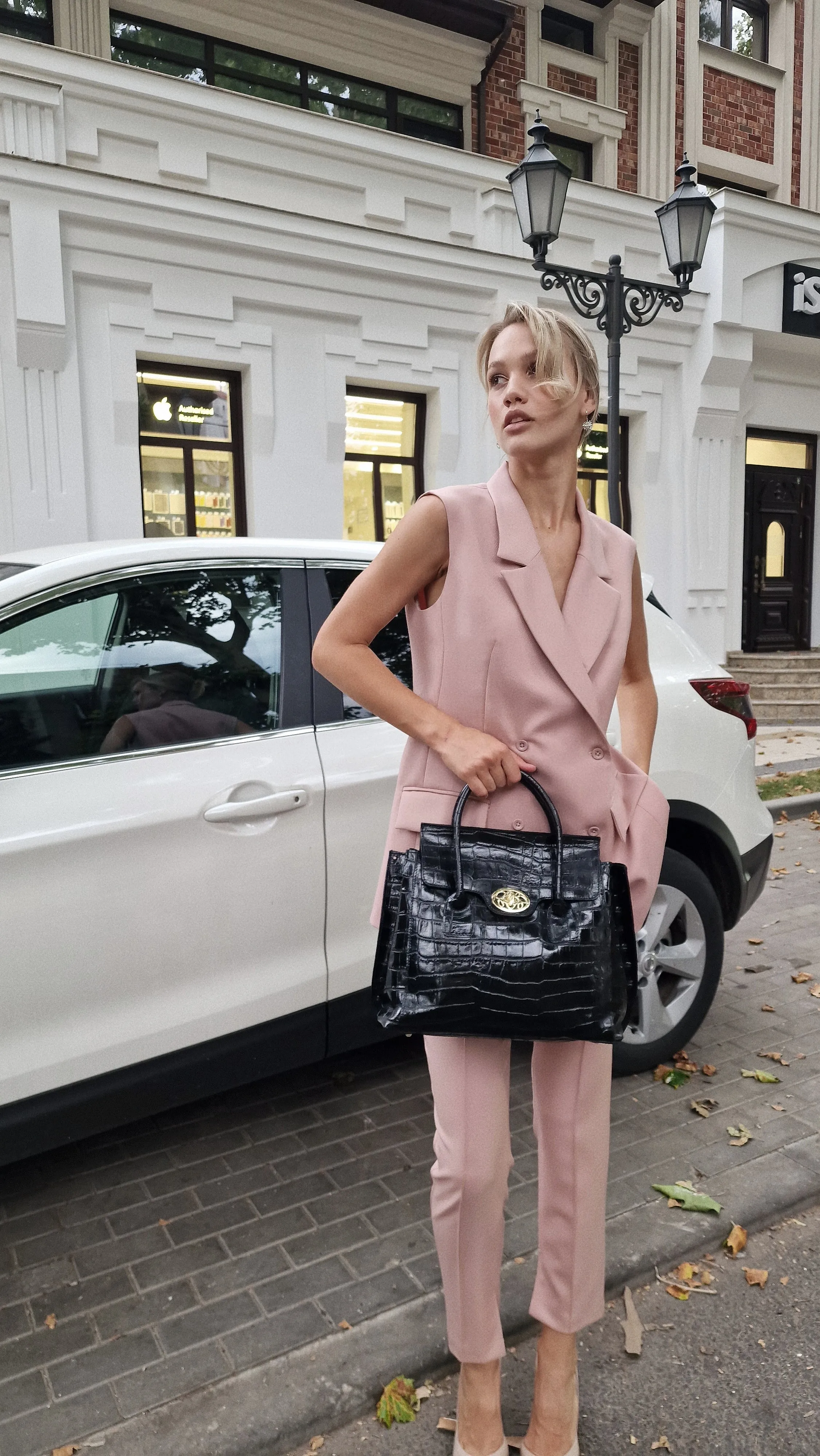 TOTE PARMA BLACK CROCCO