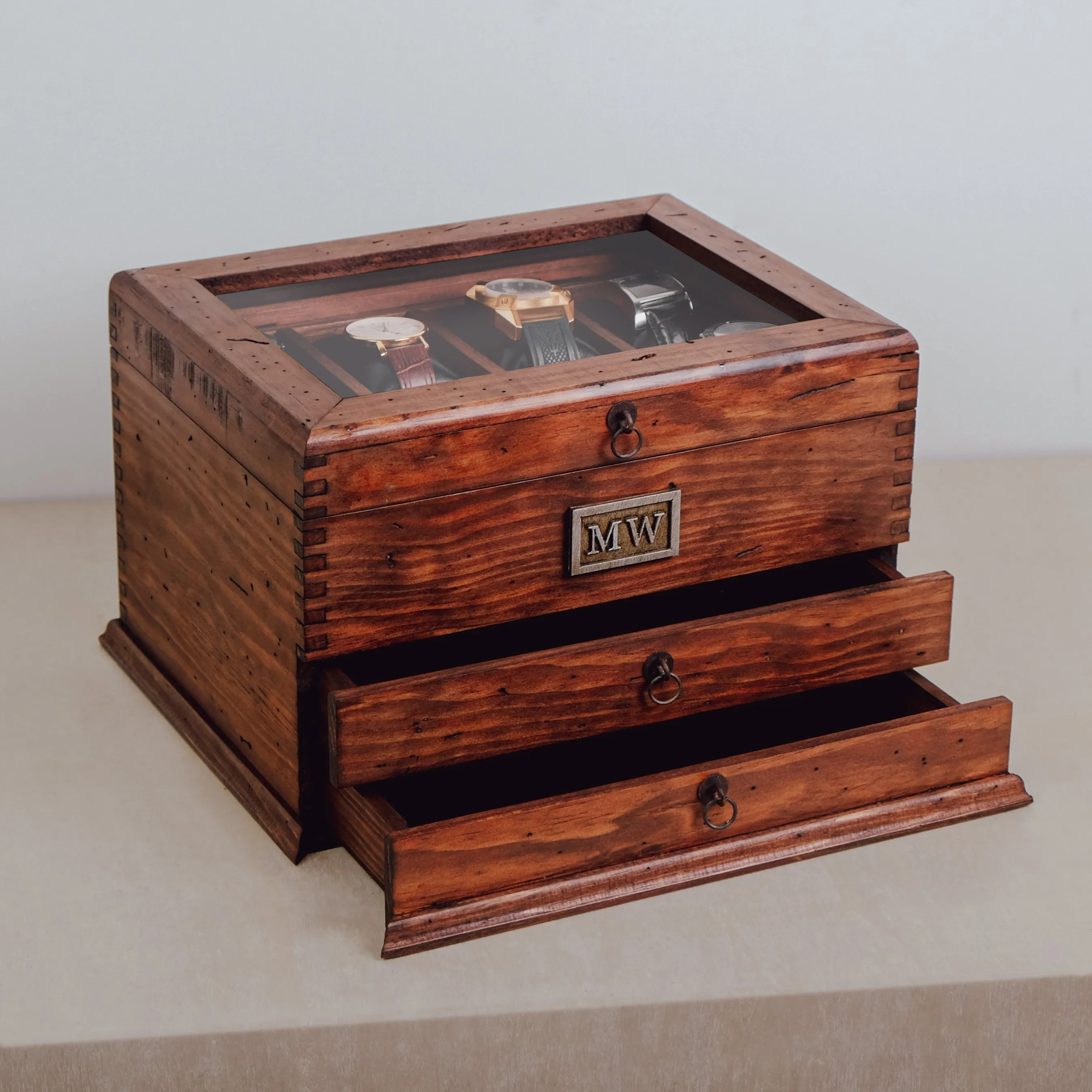 Watch Box with Double Drawer N.8